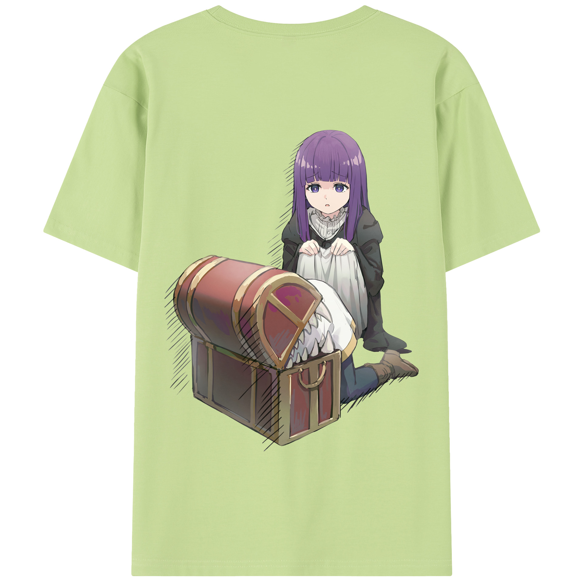（画像用） 葬送のフリーレン Frieren 綿100％半袖Tシャツ（背面プリント）